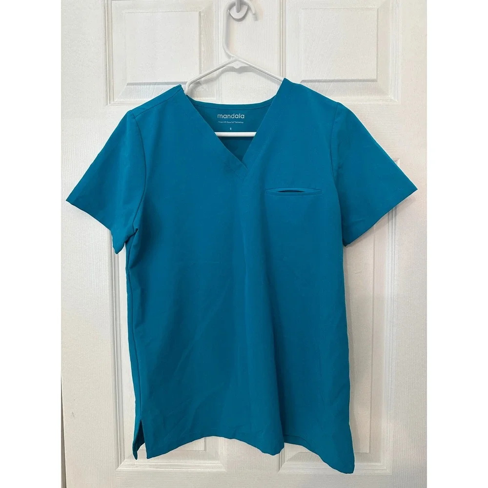 Mandala scrub set teal size S